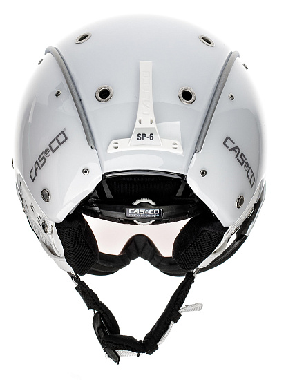 Горнолыжный шлем Casco SP-6 Viser Vautron Multilayer White - Фото 2 большая