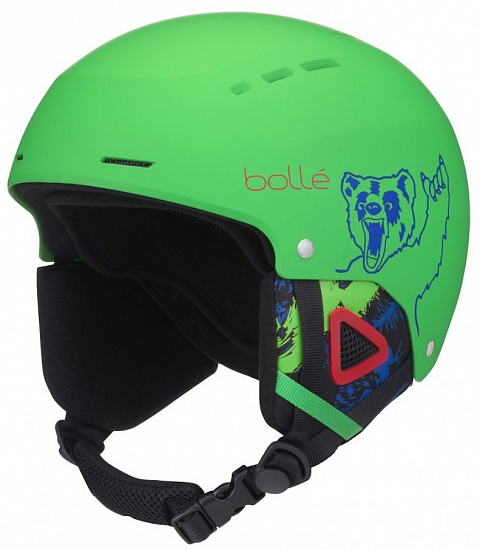 Горнолыжный шлем Bolle Quiz Matte Green Bear - Фото 1 большая