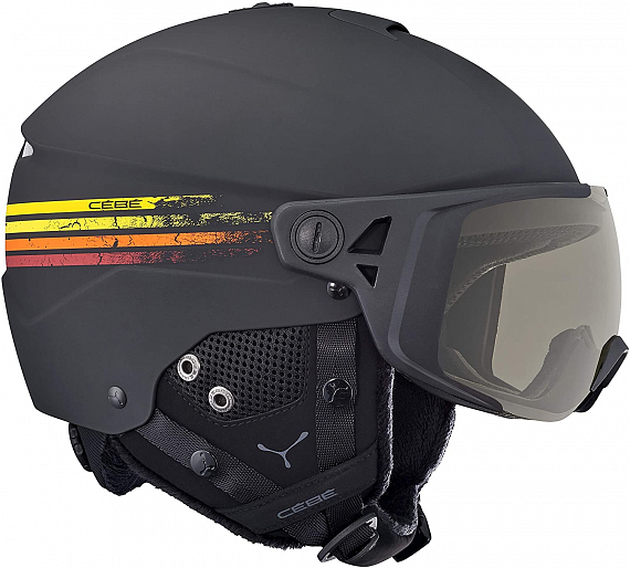 Горнолыжный шлем Cebe Element Visor Matt Black Racing Lines Mirror 1-3 - Фото 1 большая