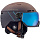 Горнолыжный шлем Cebe Fireball Matt Brown Blue/Blue Flash Mirror - Фото 1 малая