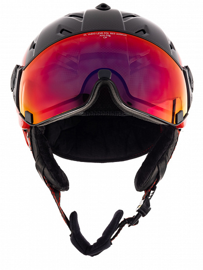 Горнолыжный шлем CP Camurai Carbon Shiny/Red Shiny/Dl Vario Pol Red Mirror - Фото 2 большая