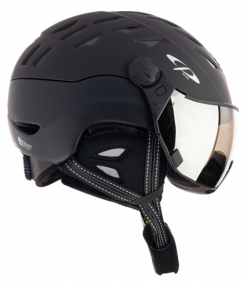 Горнолыжный шлем CP Cuma Black S.T./Black S.T./Dl Vario Silver Mirror - Фото 1 большая