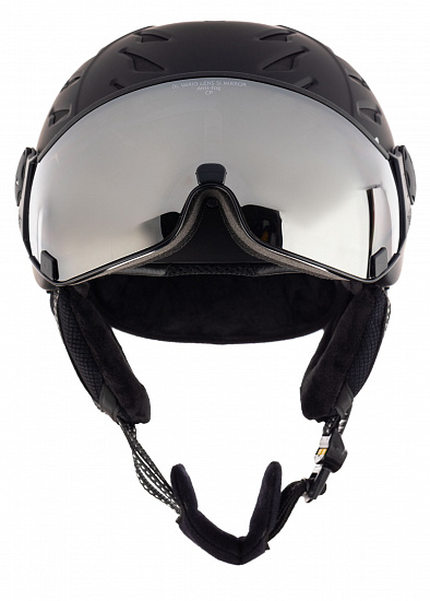 Горнолыжный шлем CP Cuma Black S.T./Black S.T./Dl Vario Silver Mirror - Фото 2 большая