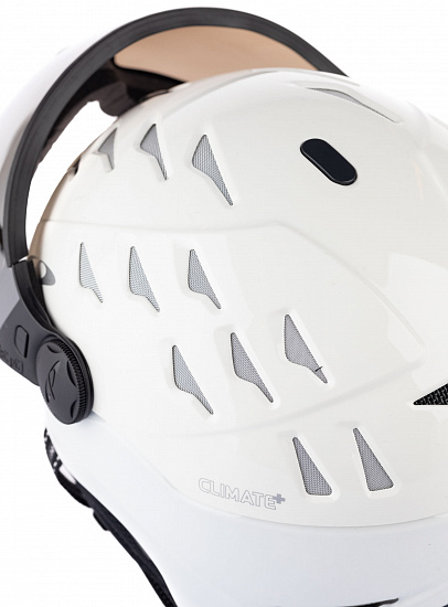 Горнолыжный шлем CP Cuma White Shiny/White Shiny/Dl Vario Silver Mirror - Фото 4 большая
