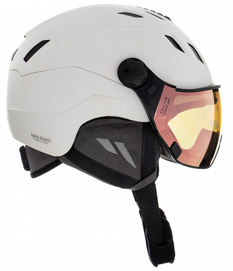 Горнолыжный шлем CP Corao + White S.T./Dl Vario Brown Pol Water Pink Mirror - Фото 1 большая