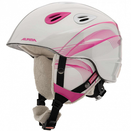 Горнолыжный шлем  Alpina GRAP 2.0 JR pink-prosecco - Фото 1 большая