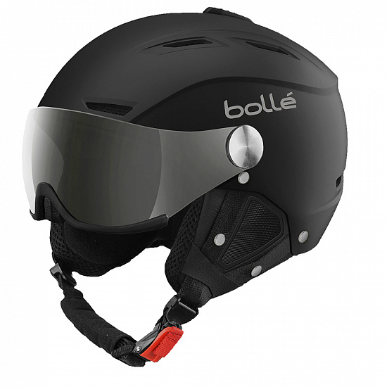 Горнолыжный шлем Bolle Backline Visor Soft Black/Silver/Silver Gun/Lemon - Фото 1 большая
