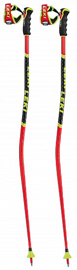 Горнолыжные палки Leki WCR GS Carbon 3D Fluorescent Red/Black/Neonyellow