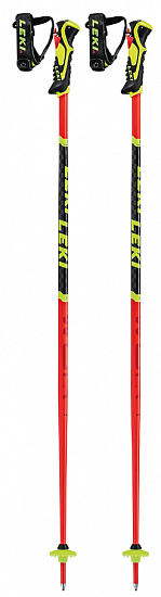 Горнолыжные палки Leki WCR Lite SL 3D Fluorescent Red/Black/Neonyellow - Фото 1 большая