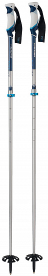 Горнолыжные палки Komperdell Powder Pro Vario 110-135 Blue/Silver - Фото 1 большая