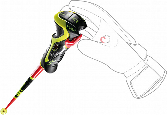 Горнолыжные палки Leki WCR TBS SL 3D Red/Yellow - Фото 5 большая