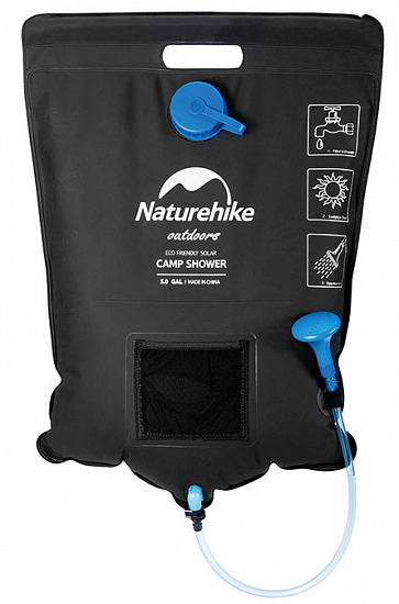 Портативный душ Naturehike Dawn Solar Shower Black - Фото 1 большая