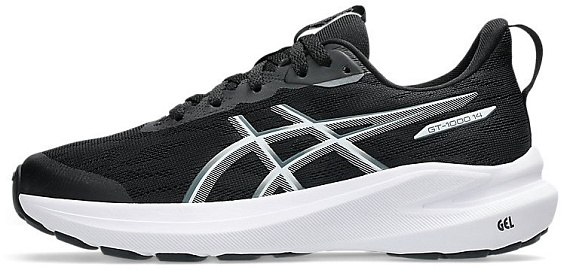 Кроссовки детские ASICS Gt-1000 14 Gs Black/Steel Grey - Фото 2 большая