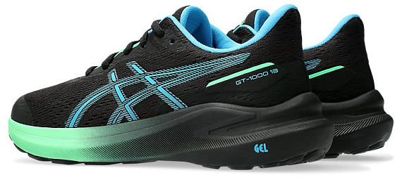 Кроссовки детские ASICS Gt-1000 13 Gs Black Digital/Aqua - Фото 4 большая