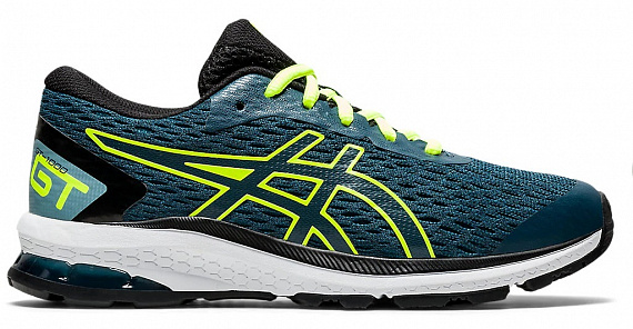 Кроссовки детские ASICS GT-1000 9 GS Magnetic Blue/Safety Yellow - купить в  магазине Спорт-Марафон с доставкой по России