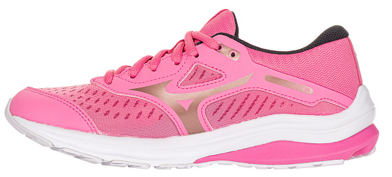 Кроссовки детские Mizuno Wave Rider 24 Jr роз/роз.зол/т.сер - Фото 5 большая