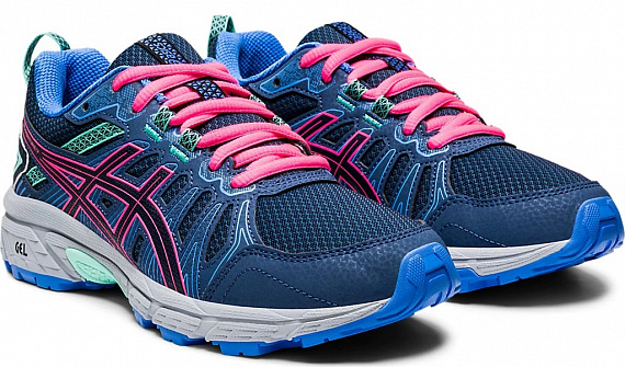 Кроссовки детские ASICS GEL-Venture 7 GS Peacoat/Hot Pink - Фото 7 большая