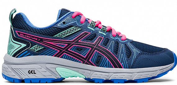 Кроссовки детские ASICS GEL-Venture 7 GS Peacoat/Hot Pink - Фото 1 большая