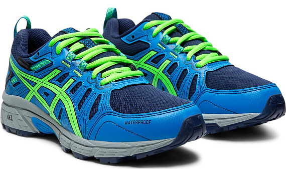 Кроссовки детские ASICS GEL-Venture 7 GS Wp Peacoat/Green Gecko - Фото 6 большая