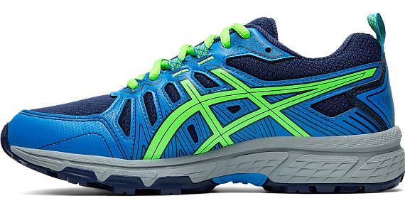 Кроссовки детские ASICS GEL-Venture 7 GS Wp Peacoat/Green Gecko - Фото 8 большая