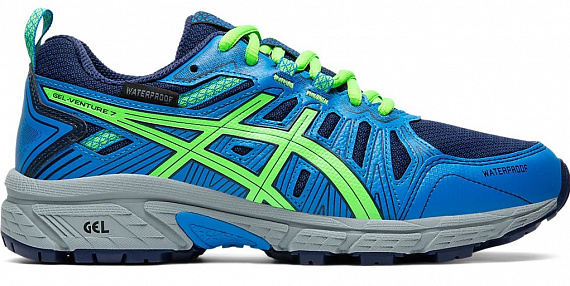 Кроссовки детские ASICS GEL-Venture 7 GS Wp Peacoat/Green Gecko - Фото 1 большая