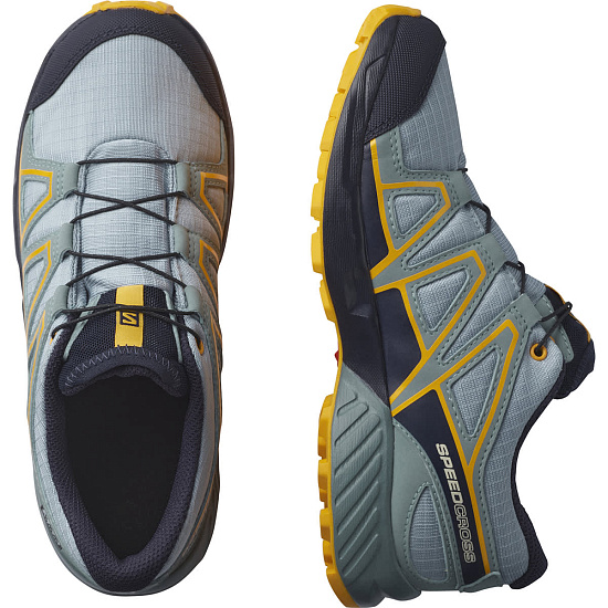 Кроссовки детские Salomon Speedcross CSWP Slate/Night Sky/Saffron - Фото 5 большая