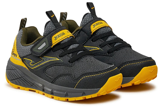 Кроссовки детские Joma Tundra Чёрный/Флуоресцентный шафран - Фото 2 большая