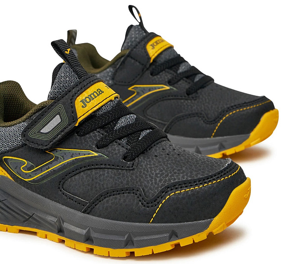 Кроссовки детские Joma Tundra Чёрный/Флуоресцентный шафран - Фото 6 большая