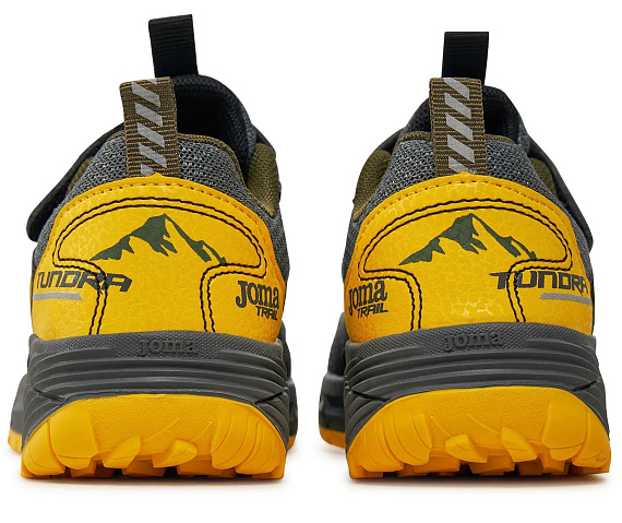 Кроссовки детские Joma Tundra Чёрный/Флуоресцентный шафран - Фото 7 большая