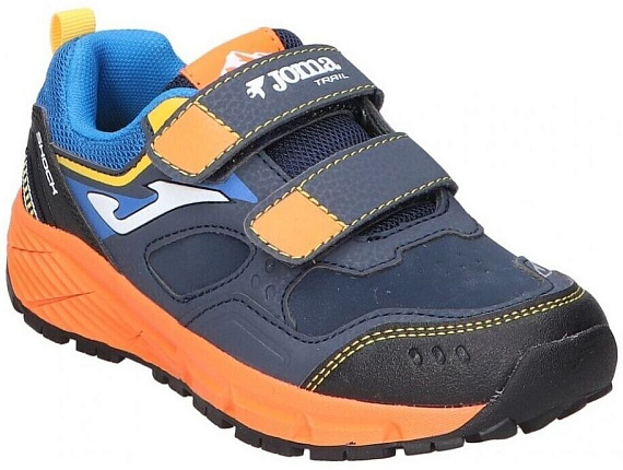 Кроссовки детские Joma Shock JR Kids Тёмно-синий/Оранжевый - Фото 2 большая