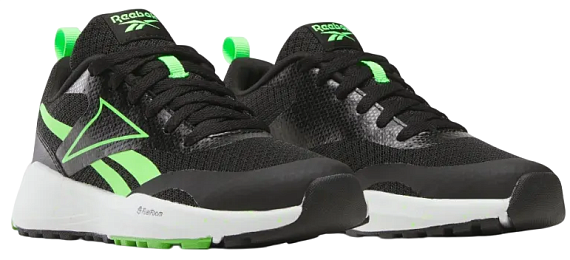 Кроссовки детские Reebok Energen Run Черный/Зеленый/Белый - Фото 4 большая