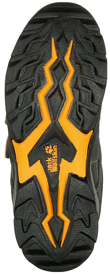 Ботинки детские Jack Wolfskin VOLCANO TEXAPORE VC LOW Burly Yellow 26-30 - Фото 3 большая