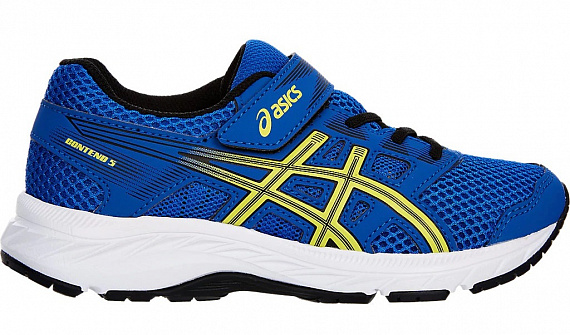 Кроссовки детские ASICS Contend 5 PS Illusion Blue/Lemon Spark - Фото 1 большая
