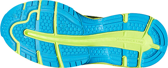 Кроссовки детские ASICS Gel-Nimbus 19 GS Темно Синий/Желтый/Голубой - Фото 3 большая