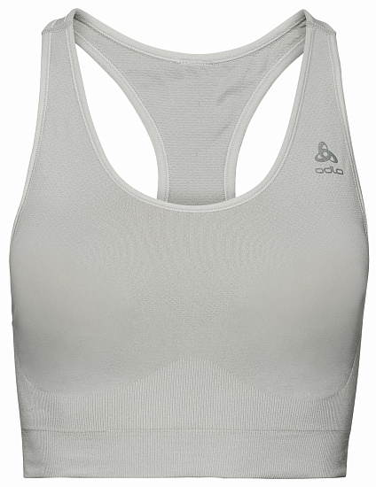 Топ женский Odlo Seamless Medium Ceramicool Серебристо-Серый Меланж - Фото 1 большая