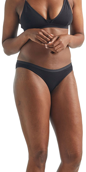 Трусы женские Icebreaker Siren Bikini Black/Black - Фото 2 большая