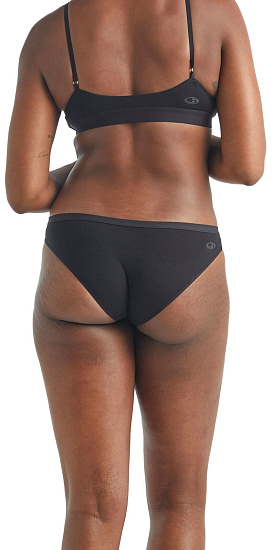 Трусы женские Icebreaker Siren Bikini Black/Black - Фото 3 большая