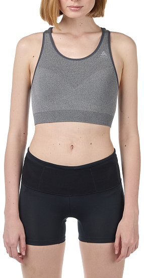 Топ женский Odlo Seamless Medium Ceramicool Серый Меланж - Фото 1 большая