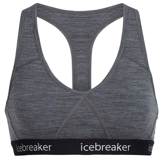 Топ женский Icebreaker Sprite Racerback Gritstone Heather/Black - Фото 1 большая