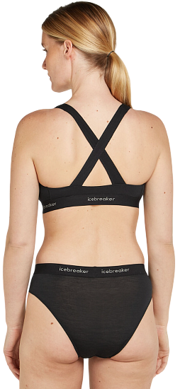 Трусы женские Icebreaker Merino 125 Cool-Lite Sprite Hipster Black - Фото 3 большая