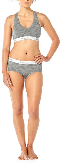 Трусы женские Icebreaker Sprite Hot Pant Metro Hthr - Фото 4 большая
