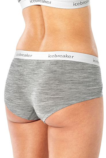 Трусы женские Icebreaker Sprite Hot Pant Metro Hthr - Фото 6 большая
