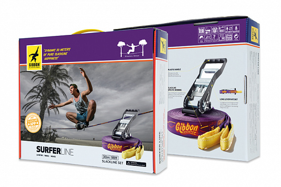 Слэклайн Gibbon Surfer Line 30 м + защита для дерева - Фото 2 большая
