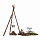 Диск с цепочкой Naturehike Tripod Hanger Titanium - Фото 5 малая