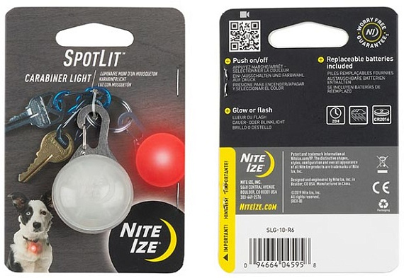 Светодиодный маркер NiteIze SpotLit™ Carabiner Light Red - Фото 1 большая