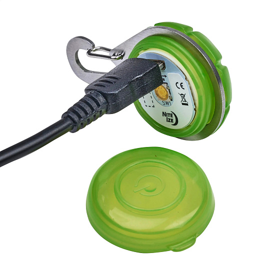 Светодиодный брелок Nite Ize SpotLit Rechargeable Collar Light Зелёный - Фото 4 большая