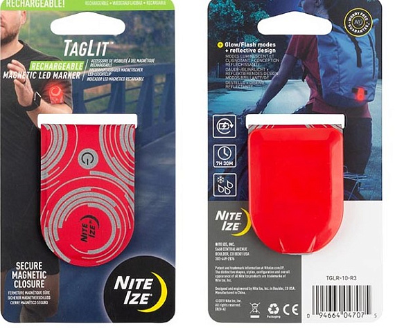 Светодиодный маркер Nite Ize TagLit Rechargeable Magnetic LED Red - Фото 2 большая