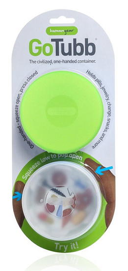 Контейнеры Humangear GoTubb L Clear/Green - Фото 1 большая