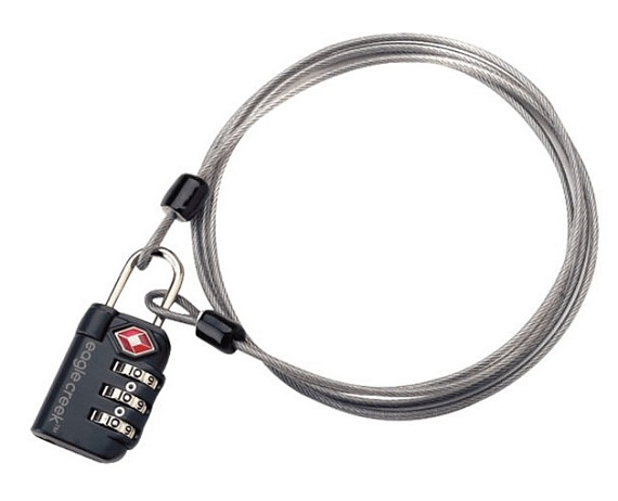 Замок Eagle Creek 3-Dial TSA Lock&Cable Graphite - Фото 1 большая