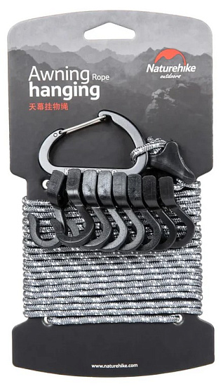 Веревка для белья Naturehike Canopy Hanging Dark Grey - Фото 1 большая
